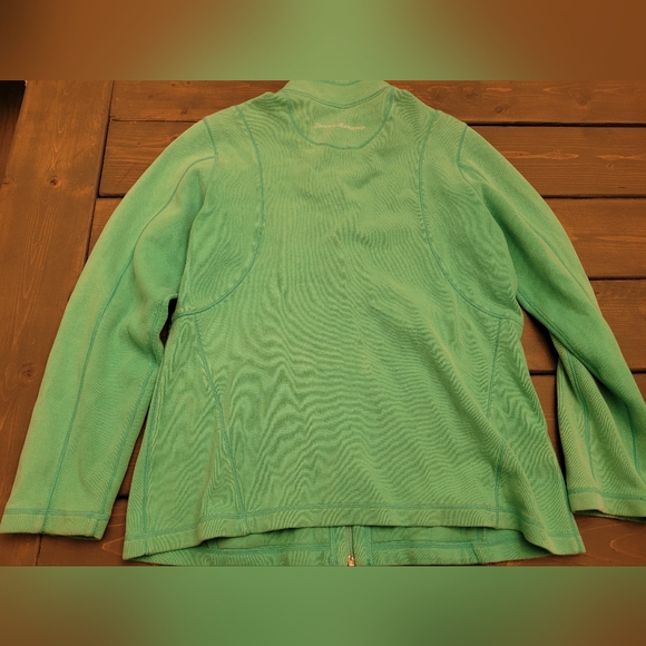 Tommy Bahama Teal zip-up size large - Picture 2 of 6